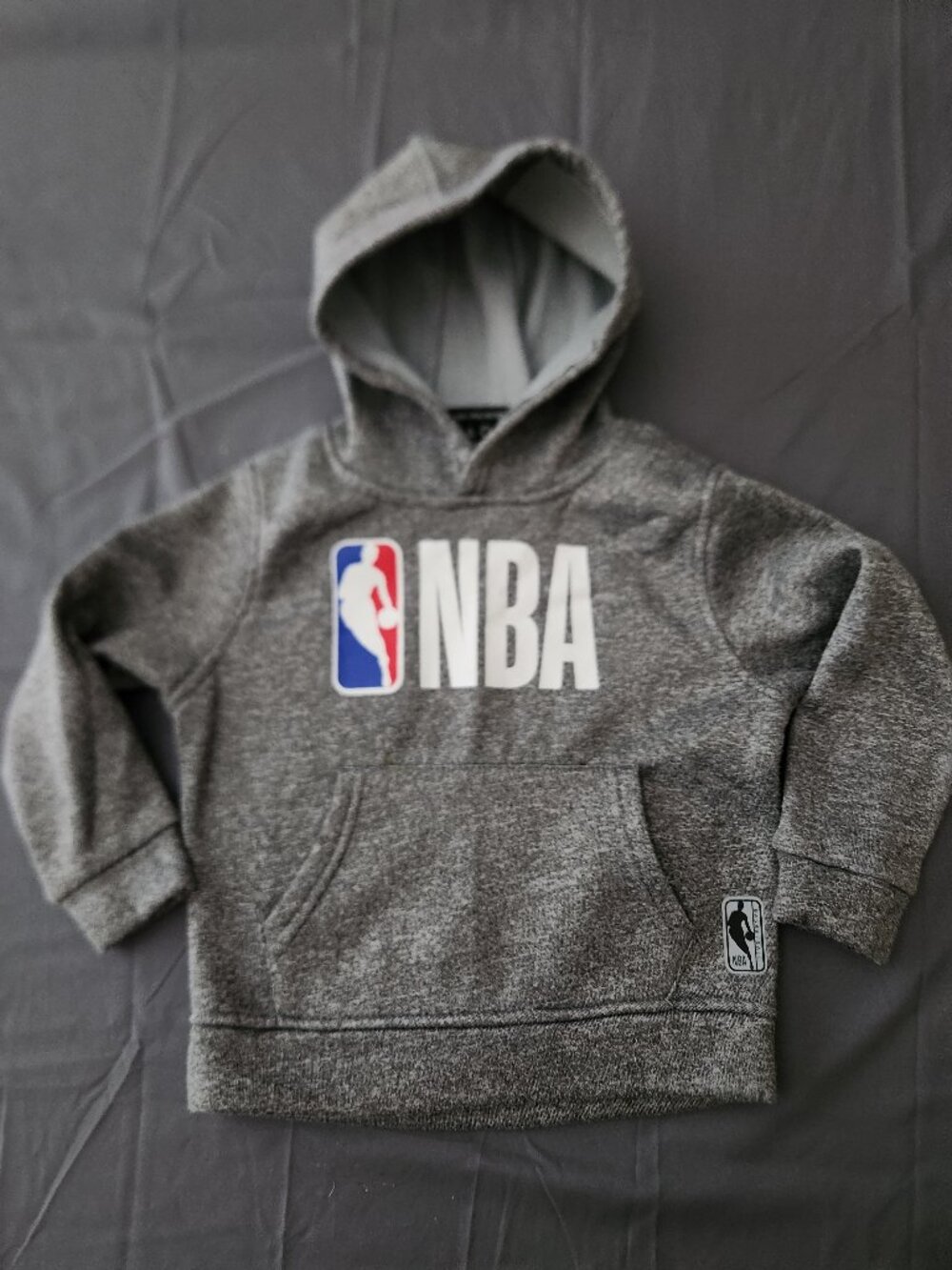 Official NBA Toddler Boys Grey Heather Pullover Hoodie Size 3T